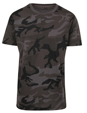 Camo tričko s okrúhlym výstrihom - Reklamnepredmety