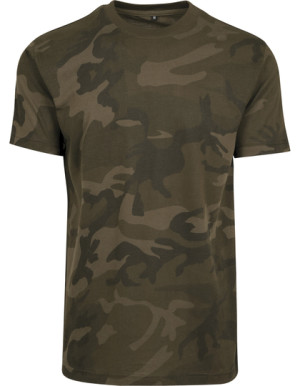 Camo tričko s okrúhlym výstrihom - Reklamnepredmety