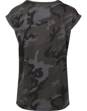 Dámske predĺžené tričko Camo - Reklamnepredmety