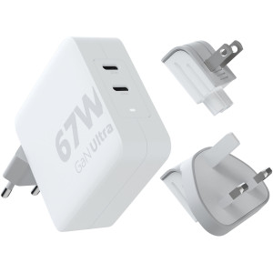 Cestovná nabíjačka Xtorm XVC2067 GaN Ultra 67 W s káblom USB-C PD 100 W - Reklamnepredmety