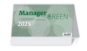 Stolový kalendár Manager Green - Reklamnepredmety