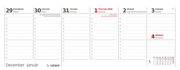 Poznámkový kalendár