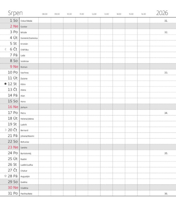 Mesačný diár Torino