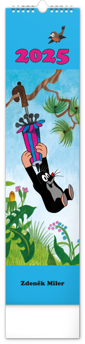 Nástenný kalendár Krtko 2025, 12 × 48 cm - Reklamnepredmety