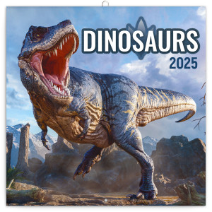 Poznámkový kalendár Dinosaury 2025, 30 × 30 cm - Reklamnepredmety