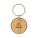 Okrúhla kľúčenka z RCS recykl. zliatiny zinku s bambusom - p1916709-100 - variant 