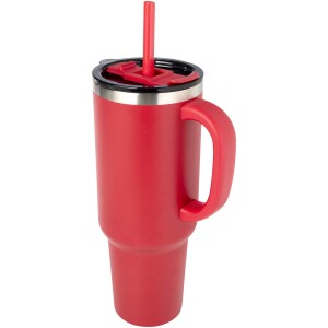 Sydney 1200ml RCS certifikovaný medený vákuovo izolovaný hrnček so slamkou a dvojitou stenou - Reklamnepredmety
