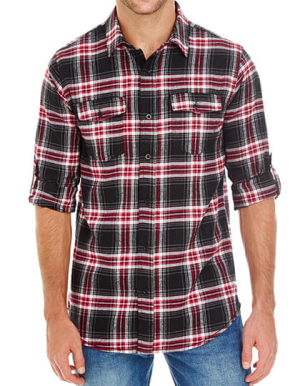 BU8210 Woven Plaid Flannel Shirt - Reklamnepredmety