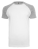 Tričko s kontrastnými rukávmi - BY007_White_Heather-Grey - variant Ls 1000035658