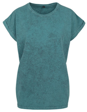 BY053 Ladies Acid Washed Extended Shoulder Tee - Reklamnepredmety
