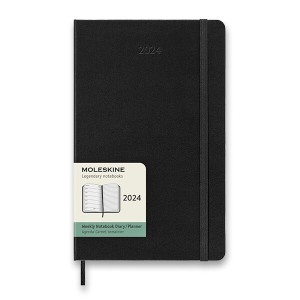 Diár Moleskine 2027 - tvrdé dosky, L, týždenný — čierna