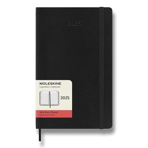 Diár Moleskine 2027 - mäkké dosky, L, denný — čierna