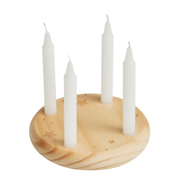 Malý drevený adventný veniec 4-CHRISTMAS