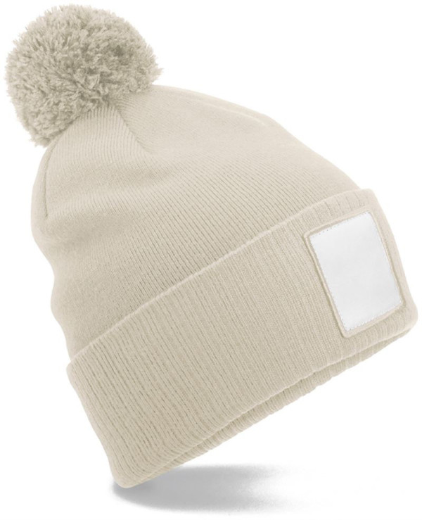 Pletená čiapka Patch "Pompon"