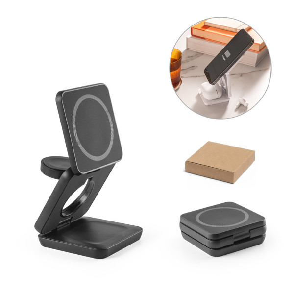BROGLIE. Super rýchla 15W magnetická bezdrôtová nabíjačka 3v1 v 100% rABS