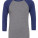 CV3200 Tričko Unisex 3/4 - CV3200-Grey-Navy-Triblend-(Heather) - variant 