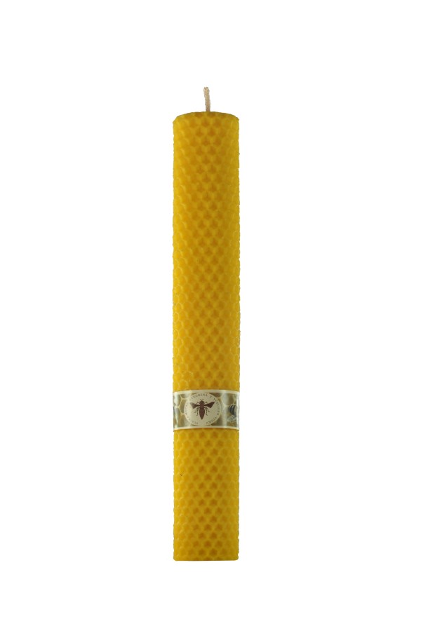 Žltá valcovitá sviečka 240 mm