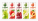 100% ovocná štava 250 ml — farebná