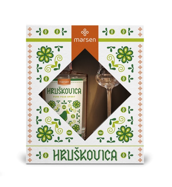 Darčekové balenie Hruškovica Traditional 42% s pohárikom
