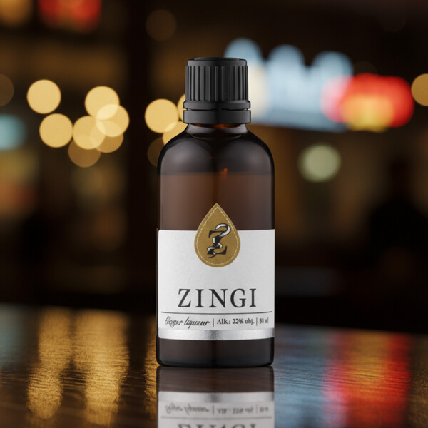 Zázvorový likér ZINGI mini 32%, 50 ml