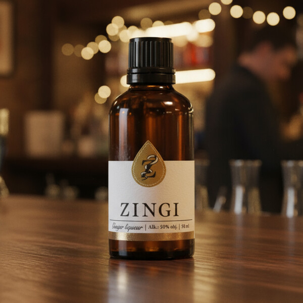 Zázvorový likér ZINGI mini 50%, 50 ml