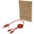Citala 5 v 1 dátový synchronizačný a rýchlonabíjací 27W kábel z recyklovaného plastu, 30 cm - 12442732 - variant PF 12442732