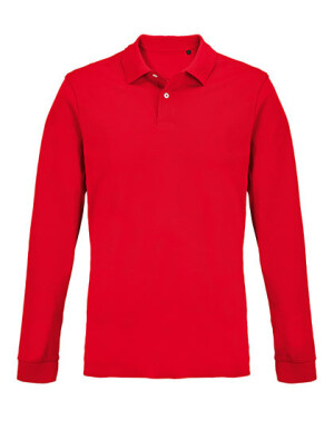 Unisex polo tričko s dlhým rukávom Pacific - Reklamnepredmety