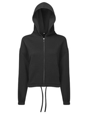 Dámska mikina s kapucňou z recyklovaného materiálu na zips a sťahovacou šnúrkou - Reklamnepredmety
