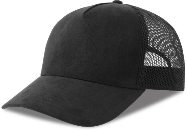 5 panelová Trucker šiltovka Rapper Suede-S