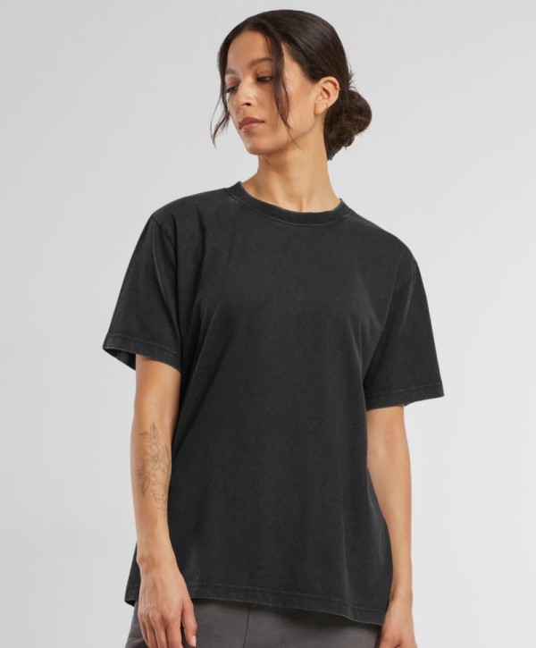 Dámske oversize tričko z ťažkej bavlny "Stonewash" BY 306