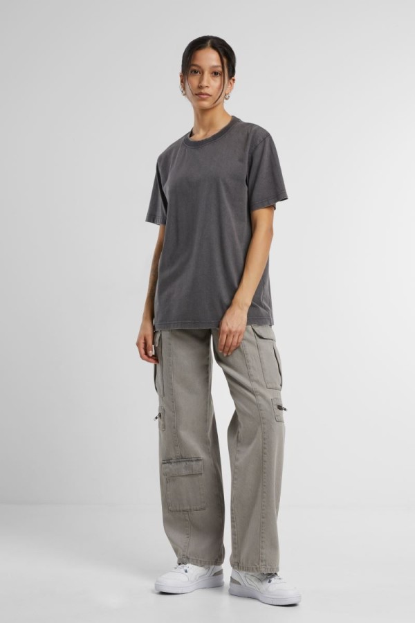Dámske oversize tričko z ťažkej bavlny "Stonewash" BY 306