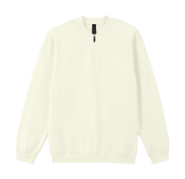Mäkká fleece mikina pre dospelých so 1/4 zipsom