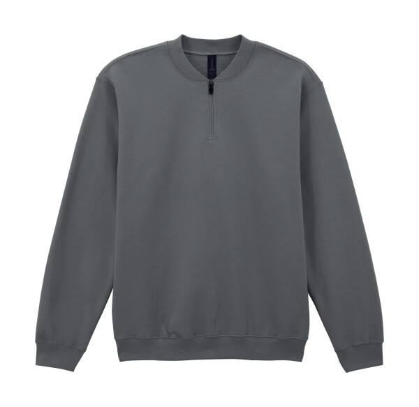 Mäkká fleece mikina pre dospelých so 1/4 zipsom