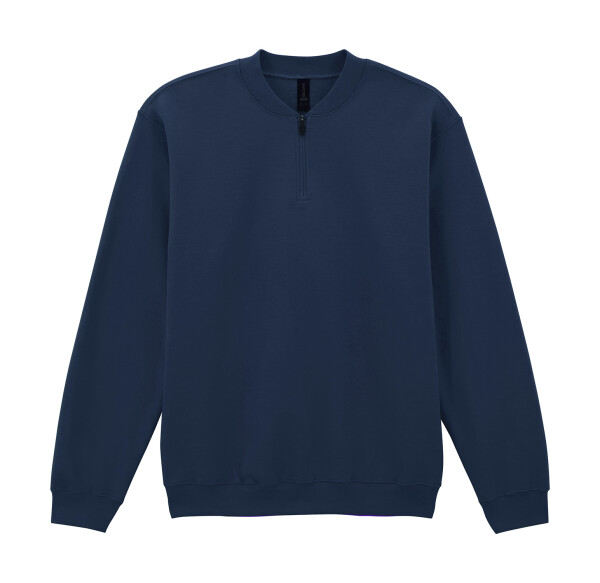 Mäkká fleece mikina pre dospelých so 1/4 zipsom