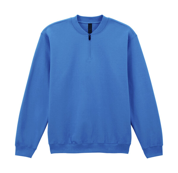 Mäkká fleece mikina pre dospelých so 1/4 zipsom