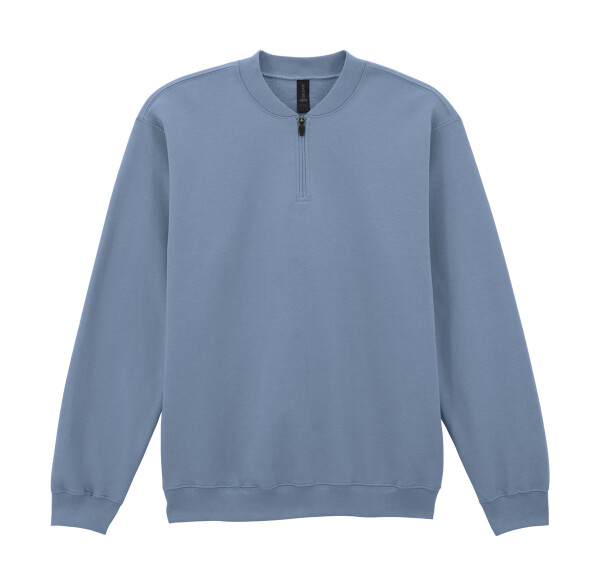 Mäkká fleece mikina pre dospelých so 1/4 zipsom
