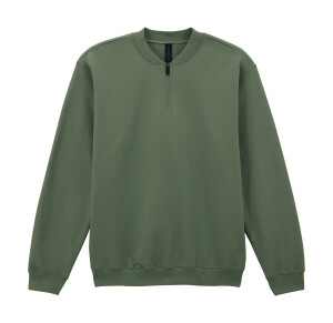 Mäkká fleece mikina pre dospelých so 1/4 zipsom - Reklamnepredmety