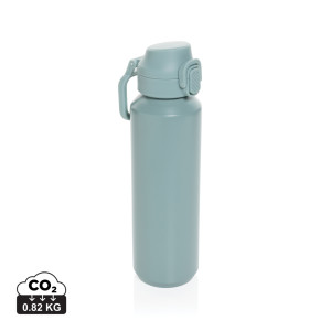 Uzamykateľná športová fľaša Via RCS Re-steel 600 ml - Reklamnepredmety