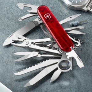 Vreckový nožík Victorinox SWISSCHAMP transparentný - Reklamnepredmety