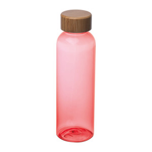 Fľaša  z PET s bambusovým vrchnákom, 500 ml - Reklamnepredmety