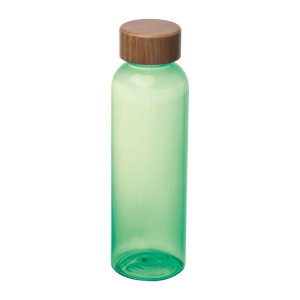 Fľaša  z PET s bambusovým vrchnákom, 500 ml - Reklamnepredmety