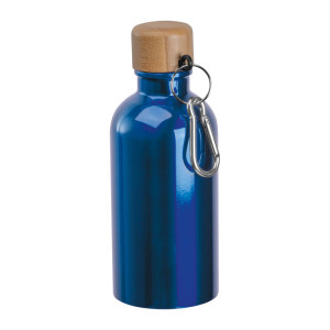 Nerezová fľaša s karabínou, 400 ml - Reklamnepredmety