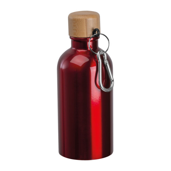 Nerezová fľaša s karabínou, 400 ml