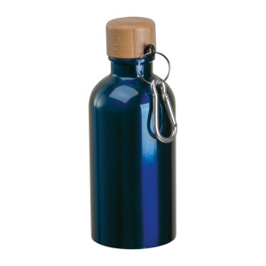Nerezová fľaša s karabínou, 400 ml - Reklamnepredmety