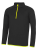 JC031 Mens Cool 1/2 Zip Sweat - JC031_Jet-Black_Electric-Yellow - variant Ls 1000078568