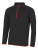 JC031 Mens Cool 1/2 Zip Sweat - JC031_Jet-Black_Fire-Red - variant Ls 1000078573