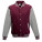 JH043K Kids Varsity Jacket - JH043K-Burgundy-Heather-Grey - variant Ls 1000081325