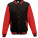 JH043K Kids Varsity Jacket - JH043K-Jet-Black-Fire-Red - variant Ls 1000081345