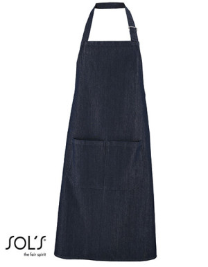 L02104 Denim Bib Apron "Grant" with Pocket - Reklamnepredmety