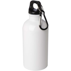 400ml láhev na vodu Oregon z nerezové oceli s certifikací RCS a karabinou - Reklamnepredmety